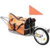 SHUMEE Prívesný vozík za bicykel s taškou, oranžový/čierny 8718475718093
