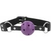 Kink - Breathable Ball 4 cm Gag With Double Rivet Purple 62.5 X 2.5 cm Adjustable 42-58 cm
