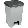 Odpadkový kôš Curver Essentials-nášľapný, sivý, 20 l
