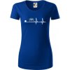 Kolky EKG - Dámske tričko z organickej bavlny Origin (GOTS) - XS ( Kráľovská modrá )