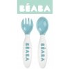 Beaba Lyžička s vidličkou v puzdre Blue