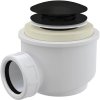 Alcaplast A465BLACK-50 Sifón vaničkový CLICK/CLACK, čierna-mat, Pre odtok vody zo sprchových vaničiek. Pre sprchové vaničky s odtokovým otvorom ?50 mm. Stavebná výška 79 mm matná čierna