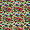 Bavlnený popelín s kvetmi a motýľmi, 3D digitálna tlač 1 m