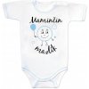 Body krátky rukáv s vtipným textom Baby Nellys, Maminčin mazlík, veľ. 80, 80 (9-12m)