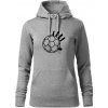 Hádzaná lopta ruka - Mikina dámská Cape s kapucí - XL ( Tmavosivý melír )