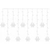 Vianočné dekorácie cencúle snehové vločky 60 LED 135x50 cm studená biela, IP20