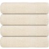 VidaXL Osušky, 4 ks, krémové, 100x150 cm, bavlna 100 %