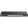 D-Link DGS-2000-28 Managed switch, 24x GbE, 4x RJ45/SFP, fanless