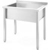 Stôl s jednokomorovou vaňou bez krytu Budget Line - zvarený, hĺbka 600 mm, HENDI, Budget Line, 800x600x(v)850mm 816707H