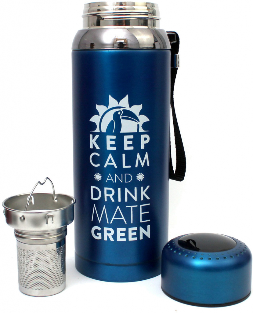 Mate Green Termoska so sitkom a displejom modrá 800 ml