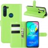 PROTEMIO 21029 LITCHI Peňaženkový kryt Motorola Moto G8 Power zelený