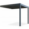 Gutroof ELEGANCE WALL AUTOMATIC hliníková pergola s led osvetlením 3 x 3 m, anthracit