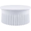 TENTino Elastický obrus SKIRTING na okrúhly stôl 122 cm Farba obrusu: BIELA / WHITE