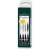 Popisovač Faber-Castell 167100 Pitt Artist Pen sada 4 ks, S, F, M, B, čierne