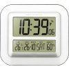 Digitálne nástenné hodiny DCF Techno Line WS 8006, 280 x 245 x 32 mm, biela / strieborná