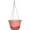 Plastia Samozavlažovací Květináč MARETA - 25 cm Růžová tmavá + vínová