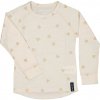Merino tričko detské dlhý rukáv Geggamoja - Beige heart Veľkosť: 122/128