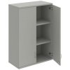Policová skriňa Strong, zámok, horná, 80x115,2x40 cm, sivá/sivá - 1 kus - 1 KS - áno - 2 - 60 mesiacov - 2x plné - rovná - nadstavba - Hobis - sivá - 80 cm - Strong - 40 cm - 115.2 cm - 46 kilogramov