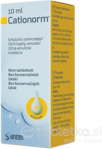 Cationorm očná emulzie 10 mg od 9,79 € - Heureka.sk