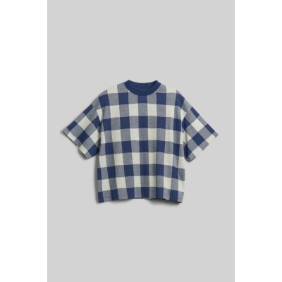 Woolrich TRIČKO AMERICAN CHECK TEE modrá