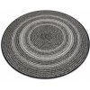 Najkoberce kruh SIZAL FLAT 48837690 Boho, vrkoč - čierny 120 cm kruh
