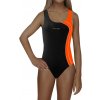 Dievčenské celé plavky SESTO SENSO 690 Young oranžová čierna 122 cm