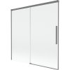 Mexen Rox dvojkrídlová posuvná kúpeľňová zástena 160 x 150 cm, transparentná, gun metal - 8C9-160-001-95-00