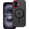 Kryt Color Edge Mag Cover Case s MagSafe iPhone 16 Black Red