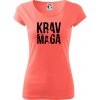 Nápis Krav Maga - Dámske tričko Pure - M ( Korálová )
