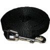 Palkar vodidlo stopovacie z popruhu pre psov 15 m × 20 mm čierne