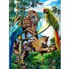 Norimpex Diamantové maľovanie Papagáje a leopardy 30 x 40 cm