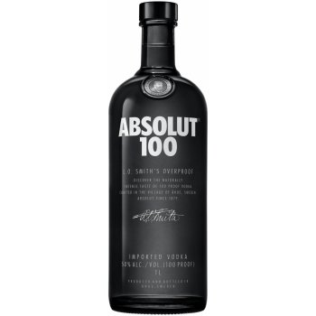 Absolut 100 50% 1 l (čistá fľaša)