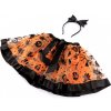 Karnevalový kostým - Halloween, čarodejnica - 1 sada oranžová