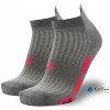 Collm dámske nízke športové ponožky BELLA šedo ružové