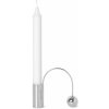 ferm LIVING Svícen na kónickou svíčku BALANCE 11 cm, chrómová, mosadz