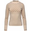 Dámsky Sveter dlhý rukáv GUESS LISE 4G LS SWEATER W3BR81Z37K0-FN3J – Béžová