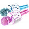 Max KM01 Set 2 karaoke mikrofonů - modrý a růžový