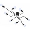 Toolight - Stropné / nástenné svietidlo Agaro Spider 8xE27 APP015-8CW, čierna, OSW-06606