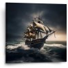 Sablio Obraz Plachetnica v rozbúrených vodách - 50x50 cm