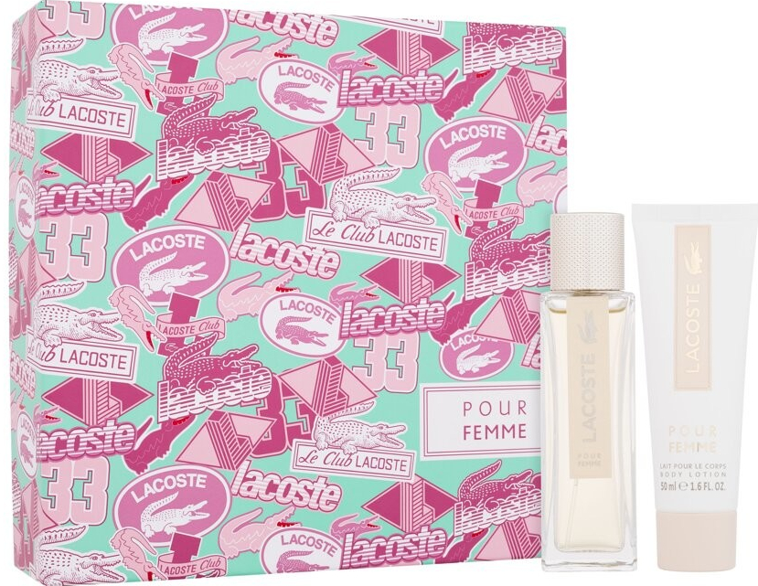 Lacoste pour Femme EDP 50 ml + telové mlieko 50 ml darčeková sada