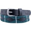 ELT Kožený opasok Gemma Polo E.L.T. – Petrol Blue DĹŽKA: 85 cm