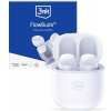 3mk bezdrátová stereo sluchátka FlowBuds, nabíjecí pouzdro, bílá