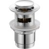 AQUALINE Uzatvárateľná umývadlová výpust guľatá, Click Clack, malá zátka, V 35-55mm, chróm TF8001