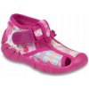 Befado detské papuče na suchý zips ružové, veľkosť 25