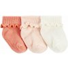 CARTER'S Ponožky Pink Ribbed dievča LBB 3 ks 12-24m