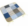 Bellatex Adela hladký Patchwork modrá, 40 x 40 cm