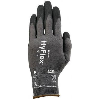 Nylonové rukavice Ansell HyFlex® 11-840 polomáčané v nitrile, 1 pár, veľ. 9