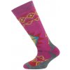 Lasting detské merino lyžiarske ponožky SKB 402 ružové