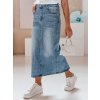 Dámska džínsová sukňa maxi MAXI LONG Dstreet CY0478 Farba: modrá - svetlo, Veľkosť: 3XL