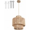 tectake 406078 závesná lampa allegra z juty v boho štýle, 40w - prírodné